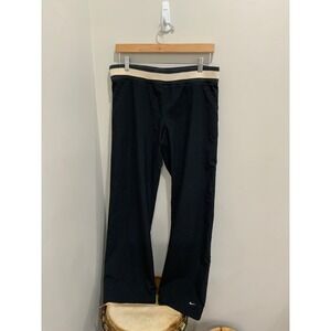 Nike Women Black Athletic Pants Elastic Waistband Logo Sportswear‎ Size XL